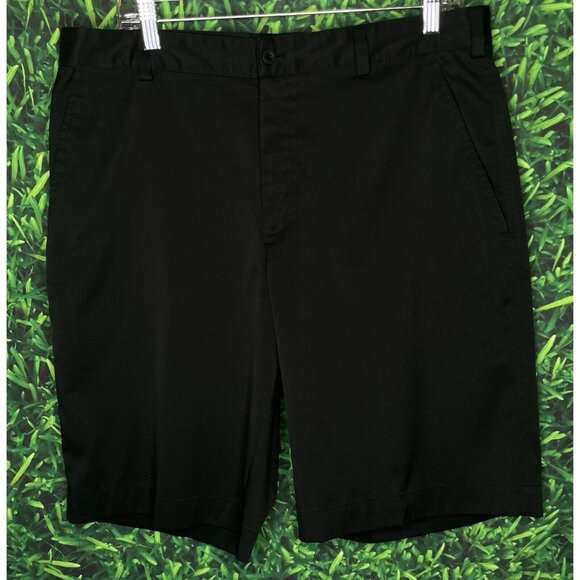 Nike Golf Dri-Fit Tech Flat Front Tour Black Chino Shorts Men’s Size 34 - Picture 1 of 5